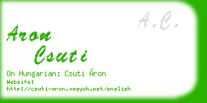 aron csuti business card